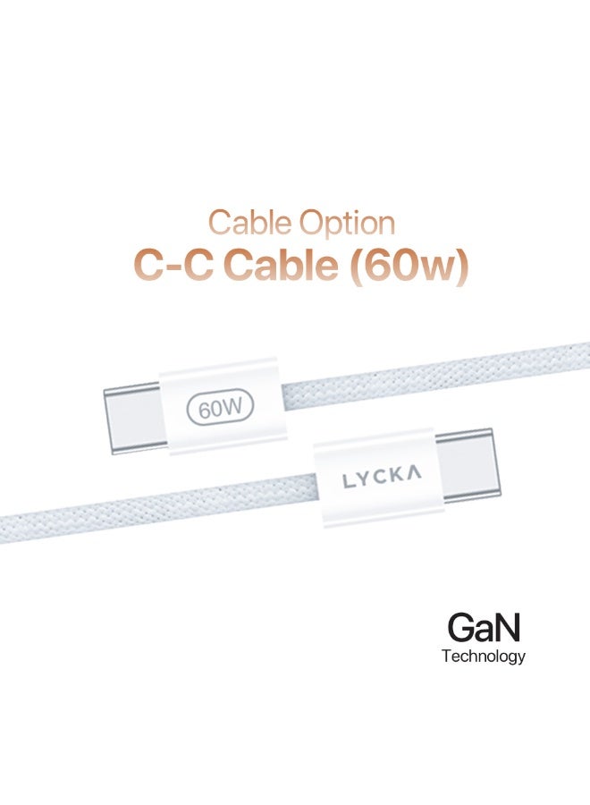 Lycka Boost +45GaN Fast Wall Charger with 45W Power Delivery and USB-C to USB-C Cable – Black - Image 4
